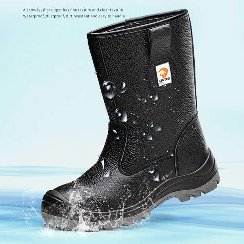 Male Mid calf leather protecti - Waterproof Winter Boot avaliação e preço