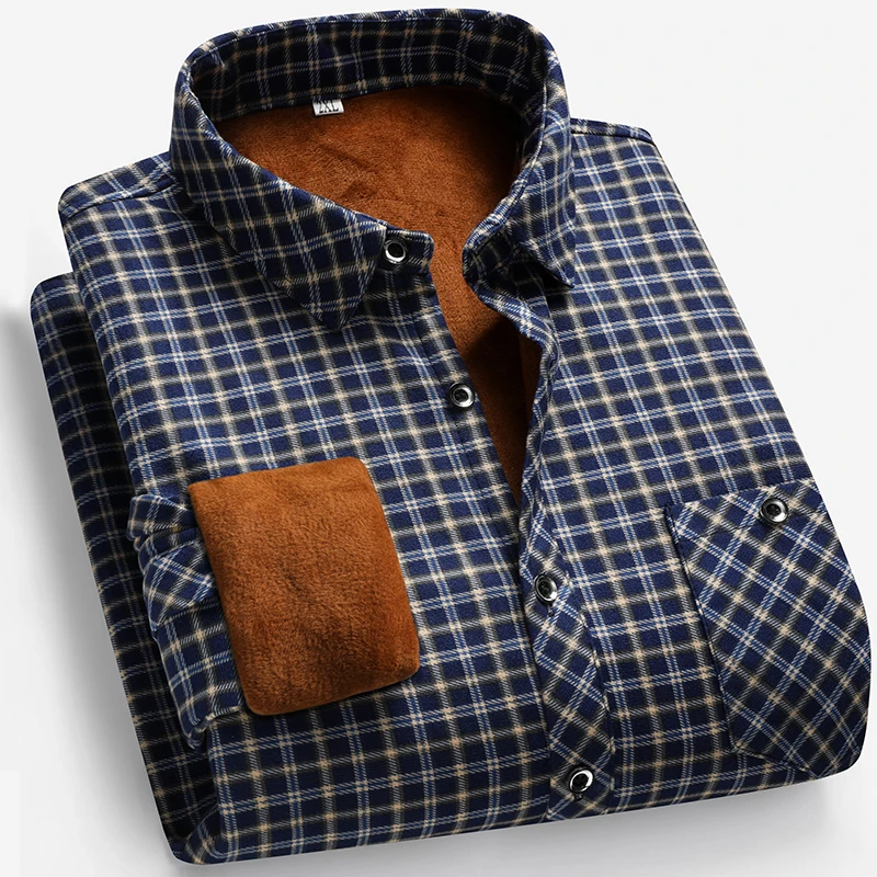 2026 Autumn and Winter Men's F - Flannel Shirt Lined avaliação e preço