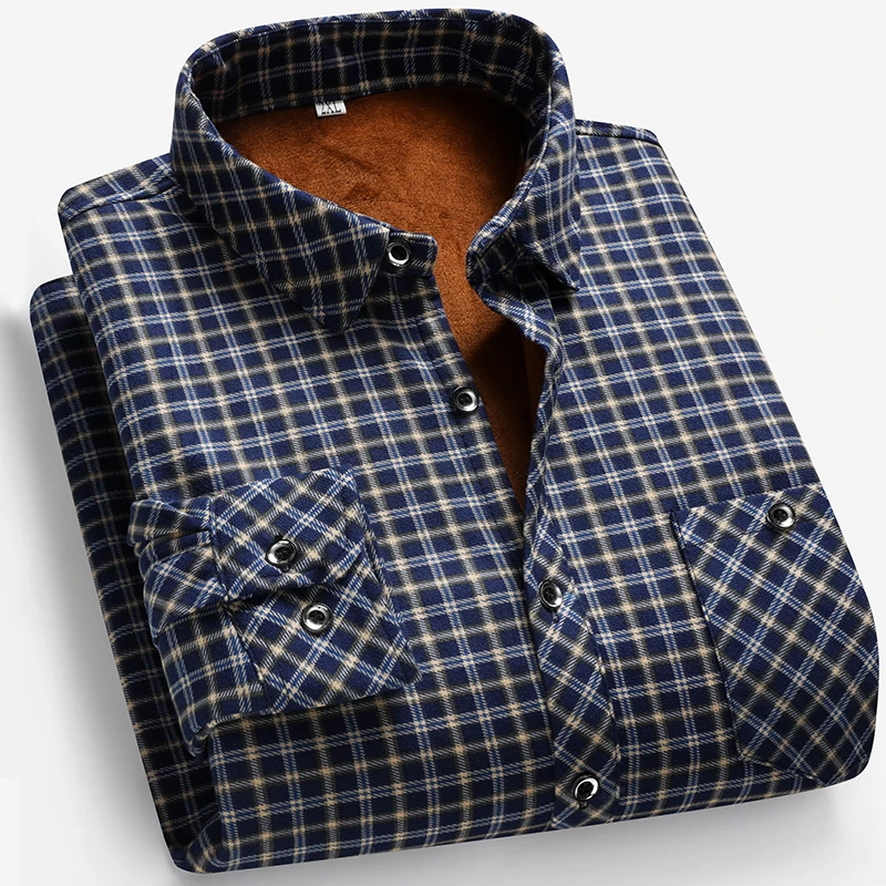 2026 Autumn and Winter Men's F - Flannel Shirt Lined avaliação e preço