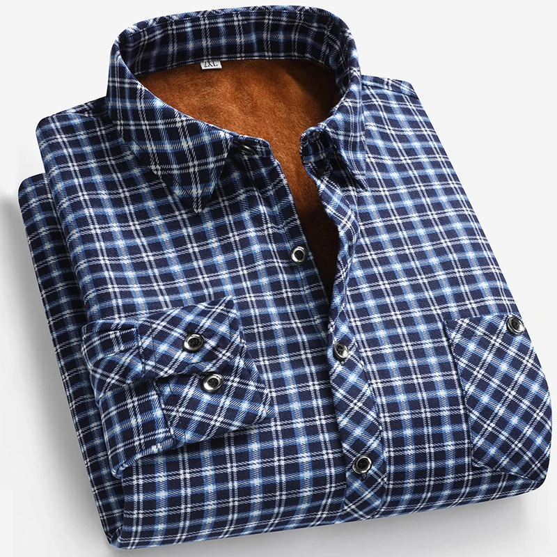 2026 Autumn and Winter Men's F - Flannel Shirt Lined avaliação e preço