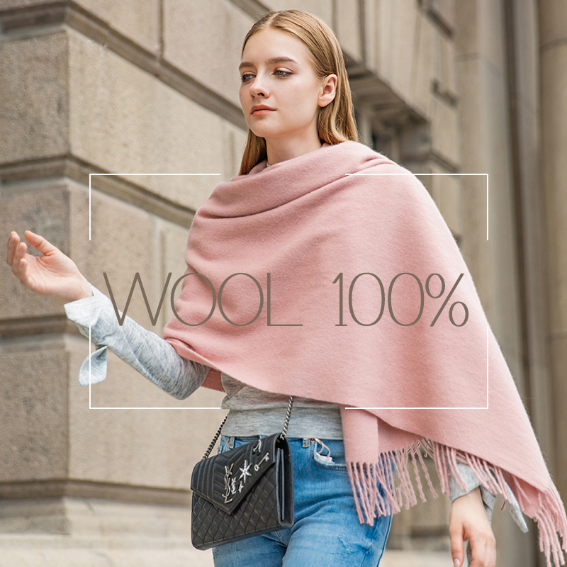Wool Winter Scarf Women Fashio - Shawl Wrap Winter avaliação e preço