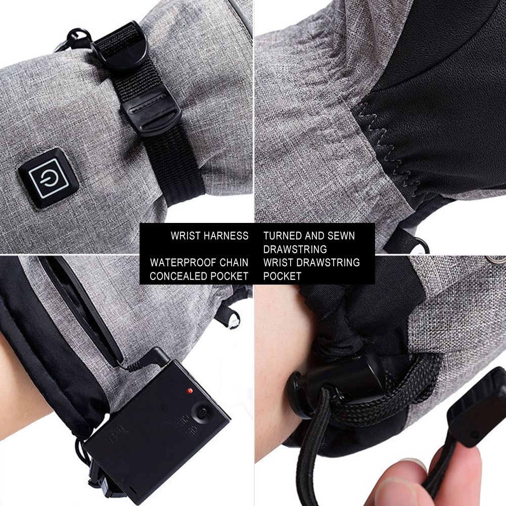 Electric Heated Gloves Men Wom - Touch Screen Gloves avaliação e preço
