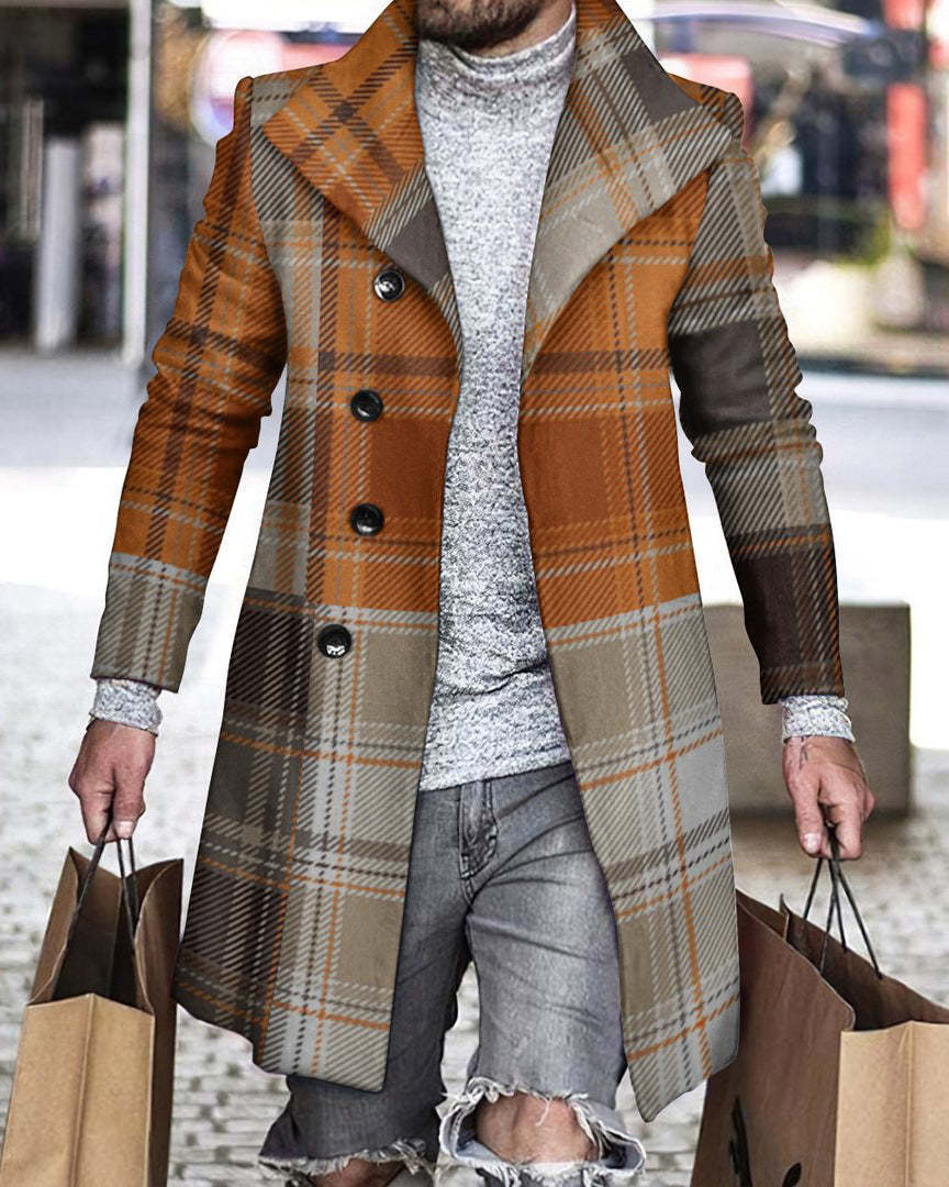 2025 Long Coat Men Mens Wool J - Wool Coat Peacoat avaliação e preço