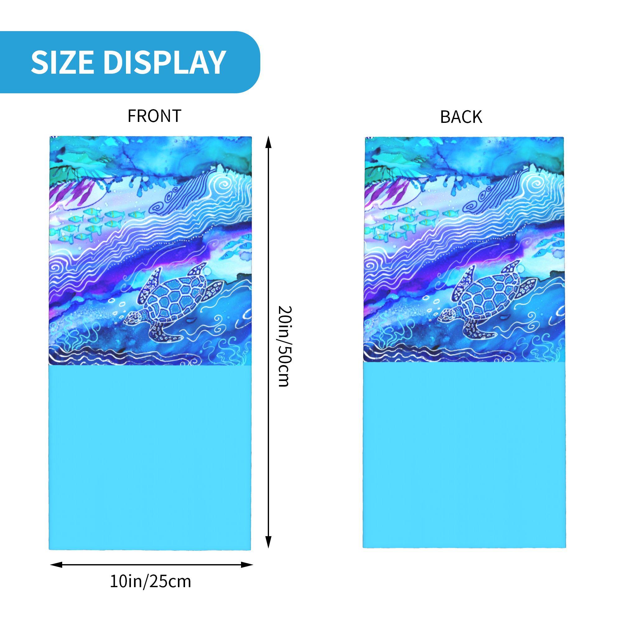 Custom Ocean Turtle Dive Winte - Neck Gaiter Fleece avaliação e preço