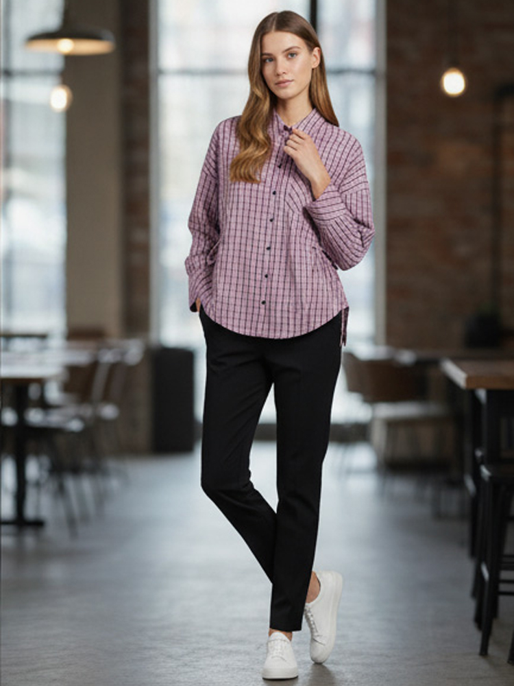 Women's Trendy Plaid Shirt Ele - Flannel Shirt Lined avaliação e preço