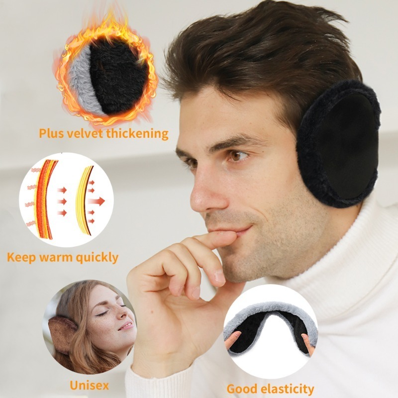 Thicken Fur Earmuffs Men Women - Winter Headband Fleece avaliação e preço