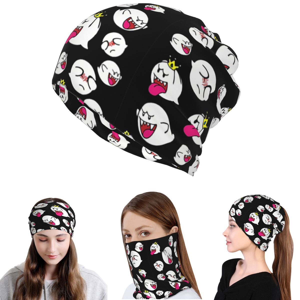 King Boo Bandana Neck Gaiter M - Knit Beanie Hat Warm avaliação e preço