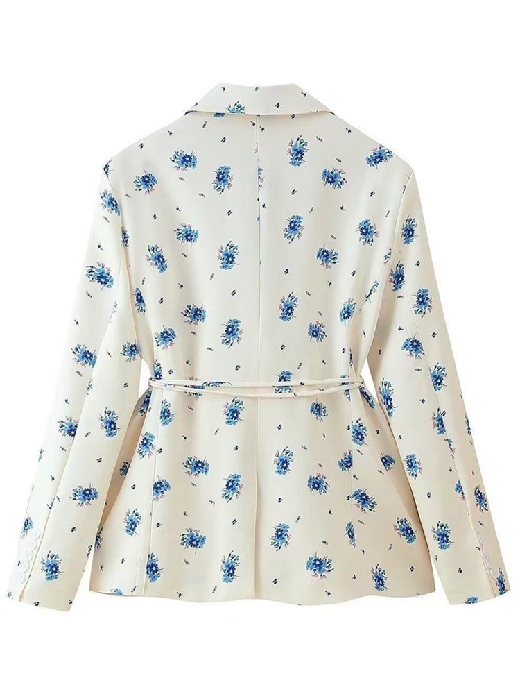 FSMG Elegant Flower Printed Lo - Down Jacket Packable avaliação e preço