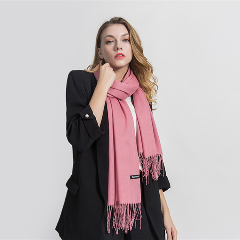 Fashion Solid Scarf Women Cash - Shawl Wrap Winter avaliação e preço