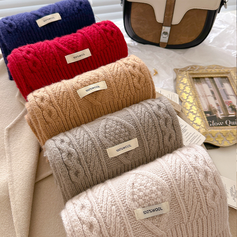 Luxury 100% Wool Scarf Women M - Shawl Wrap Winter avaliação e preço