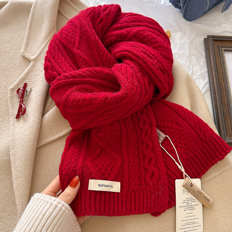 Luxury 100% Wool Scarf Women M - Shawl Wrap Winter avaliação e preço