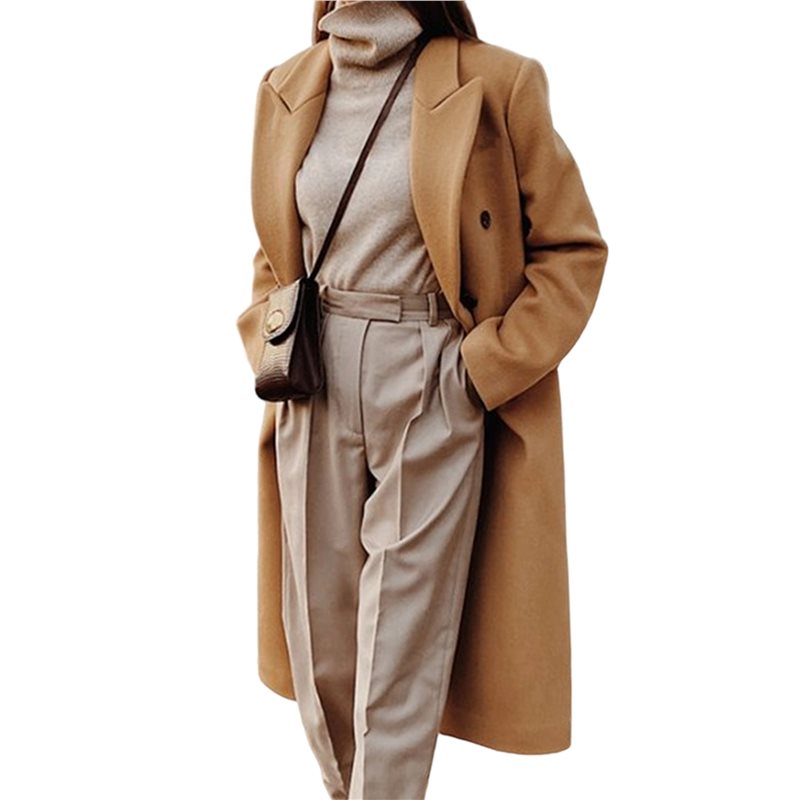 A24F-Womens Long Wool Coats Fa - Wool Coat Peacoat avaliação e preço