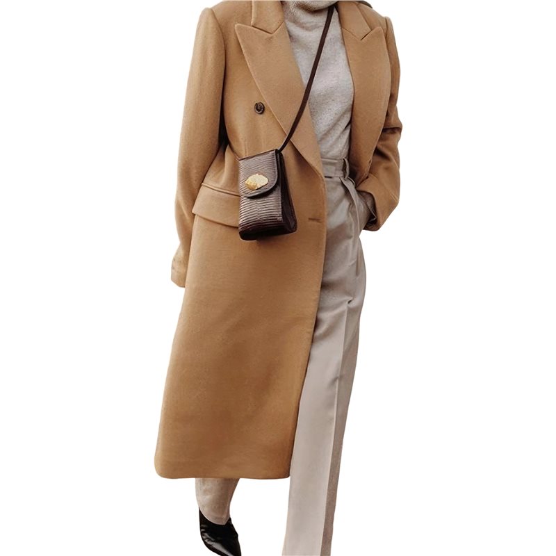 A24F-Womens Long Wool Coats Fa - Wool Coat Peacoat avaliação e preço