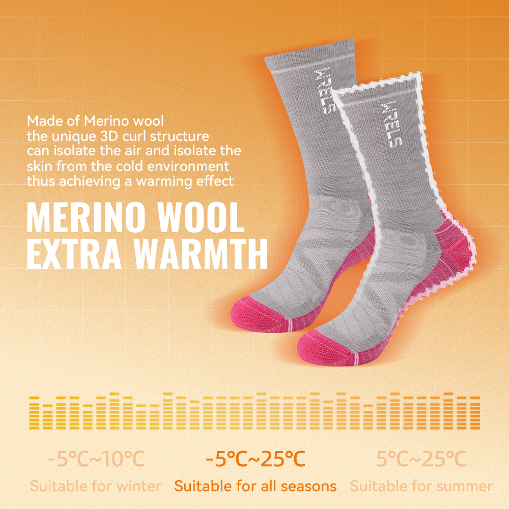 WRELS 1/2/3 Merino Wool Socks  - Thermal Sock Wool avaliação e preço