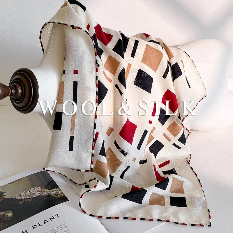 30% Silk 70% Wool Women's Scar - Wool Scarf Men avaliação e preço