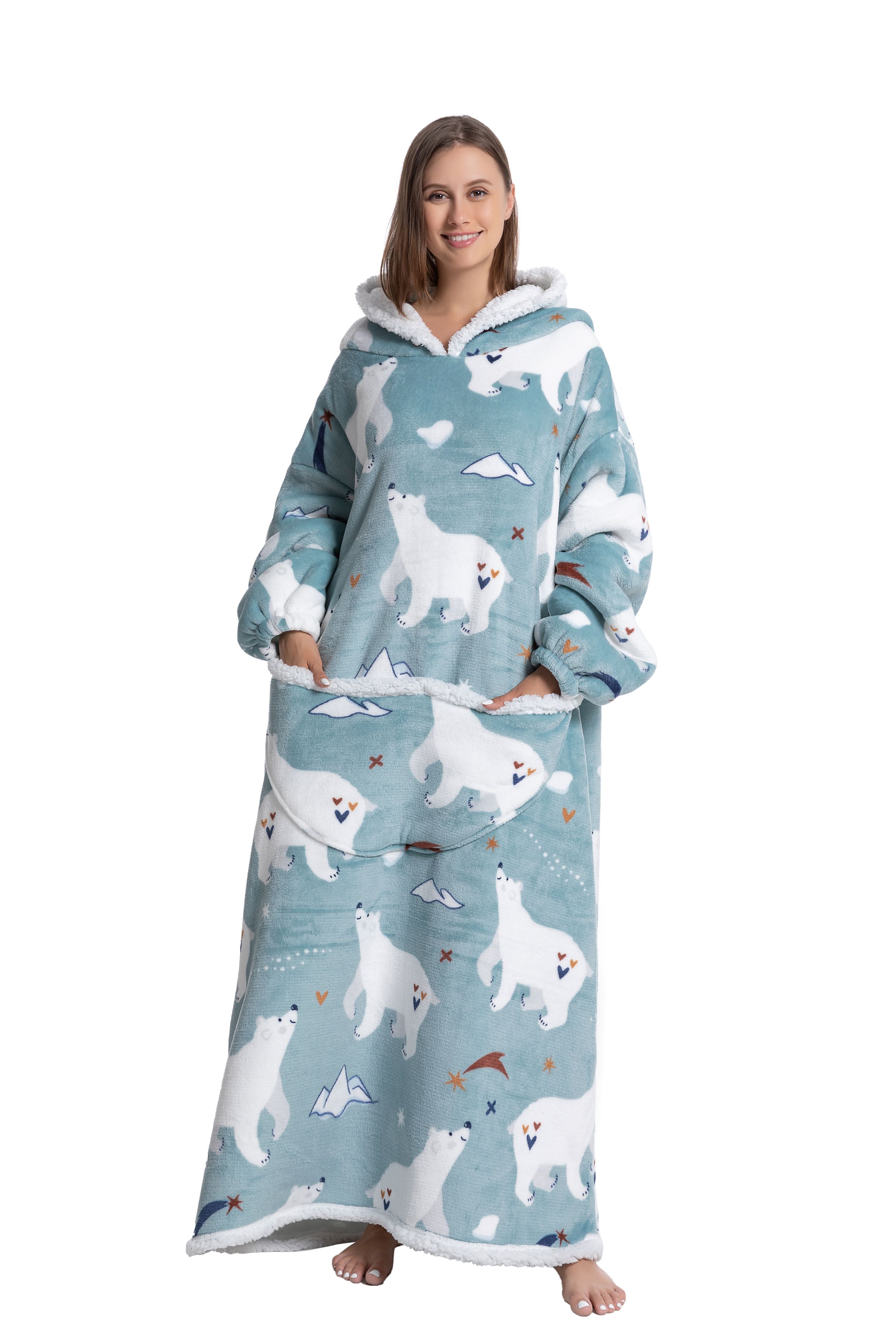 Oversized Wearable Blanket Coz - Sherpa Hoodie Fleece avaliação e preço
