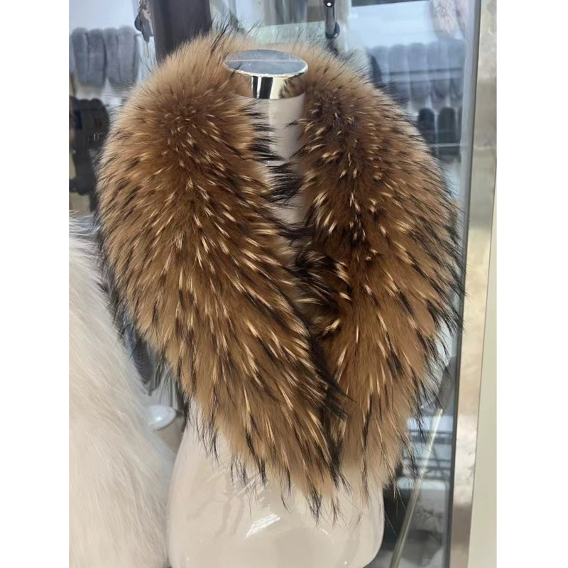 Raccoon Fur Collar Female Wint - Shawl Wrap Winter avaliação e preço