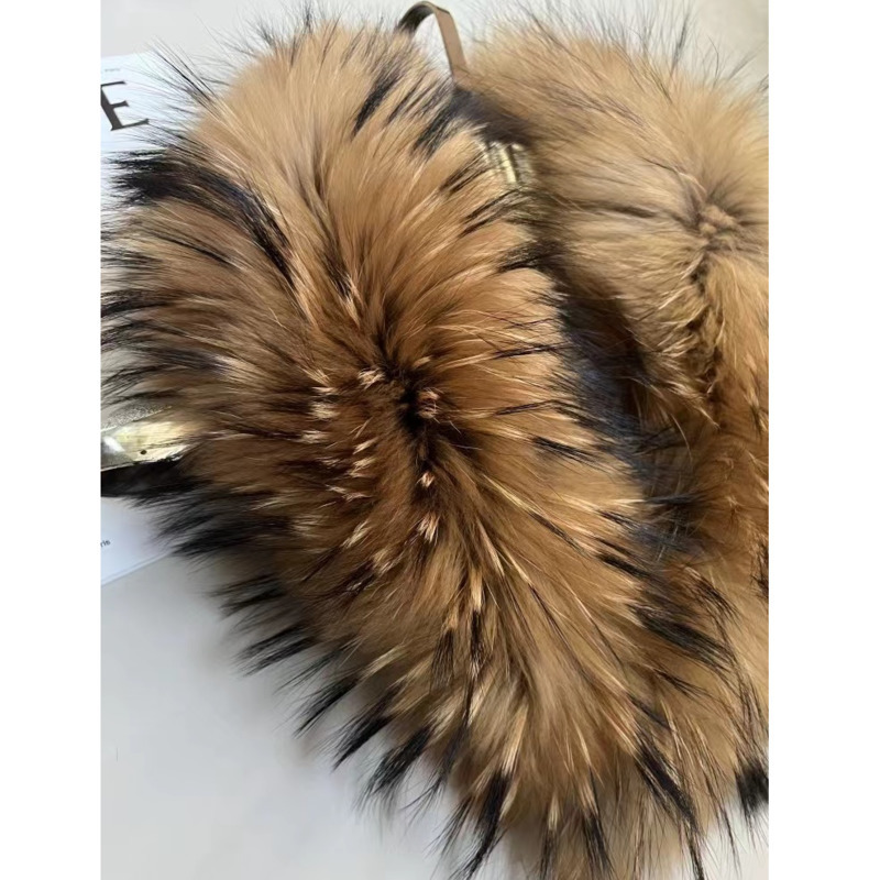 Raccoon Fur Collar Female Wint - Shawl Wrap Winter avaliação e preço