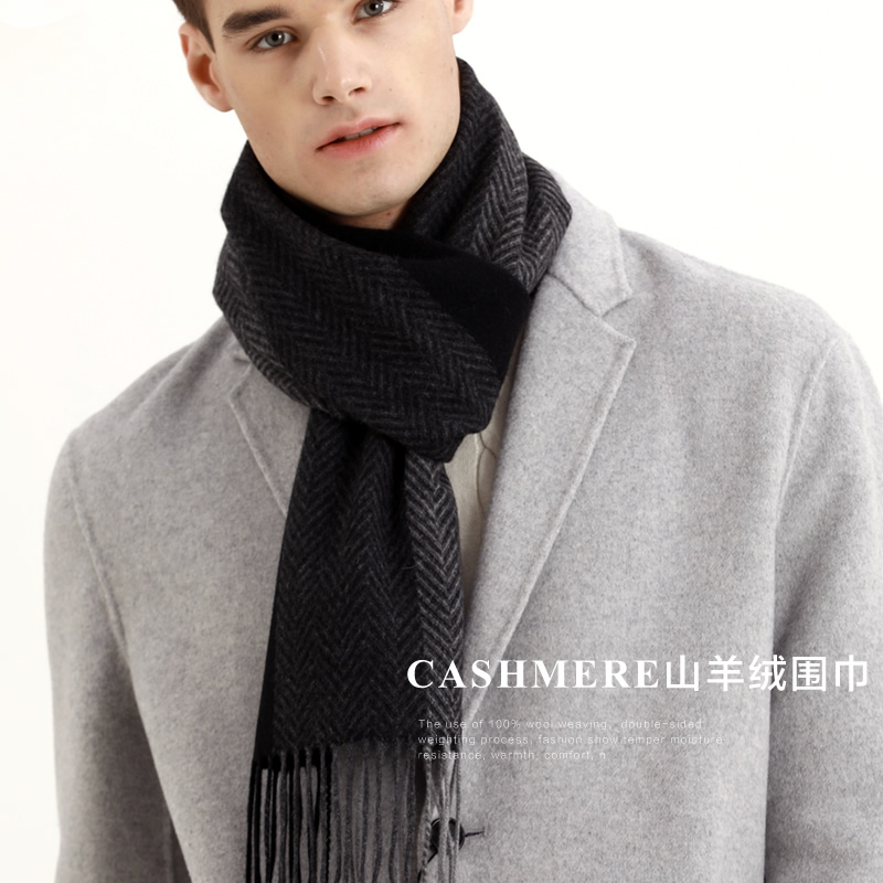 Pashmina Scarf Men Winter Stri - Wool Scarf Men avaliação e preço
