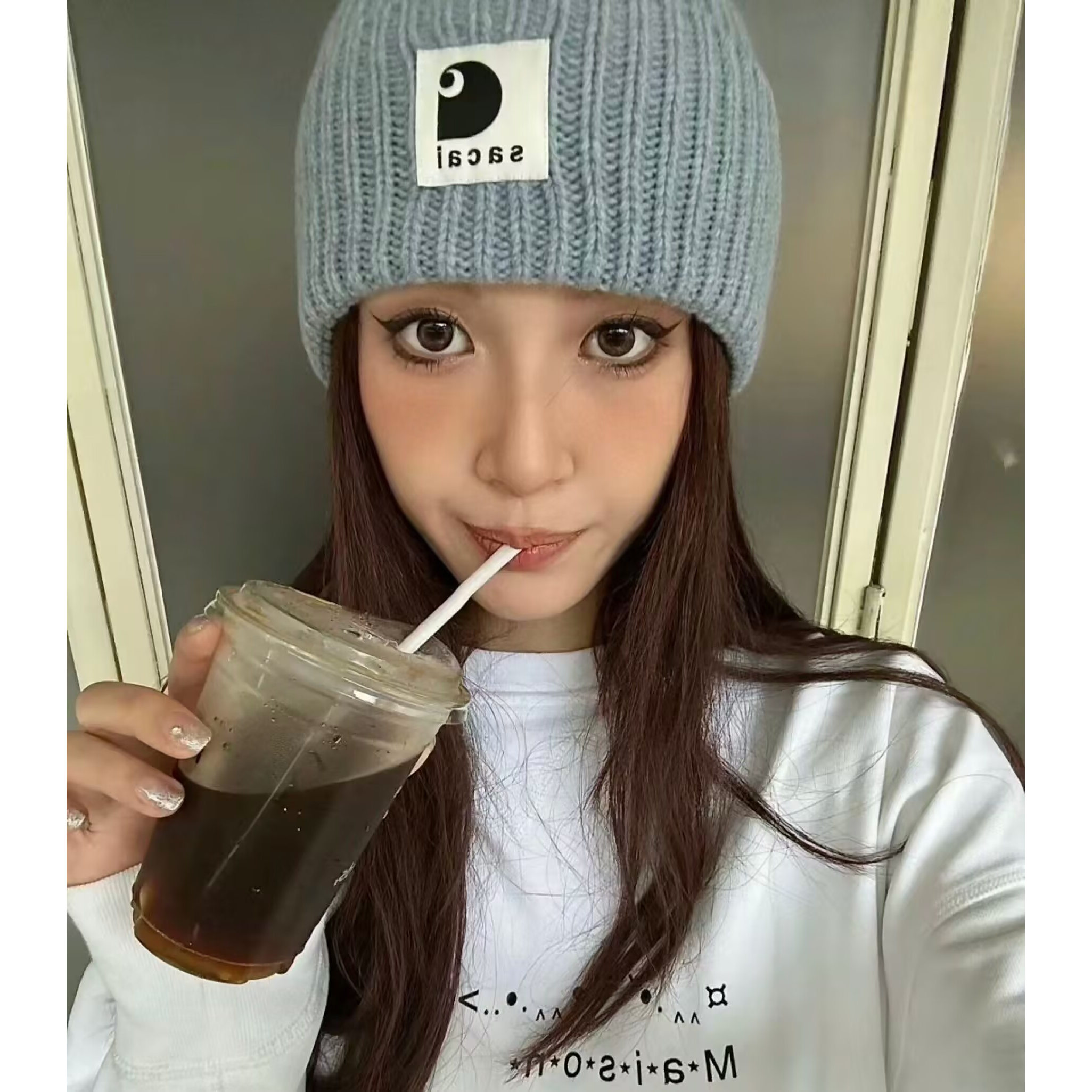 Vuu Sacai Collaborative Patchw - Knit Beanie Hat Warm avaliação e preço