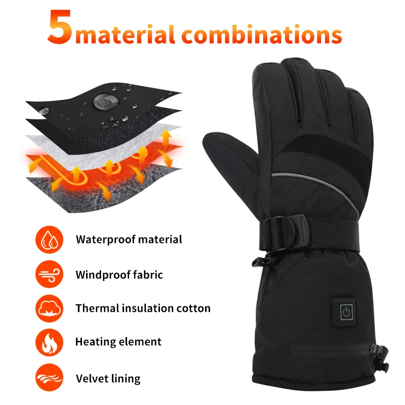 USB Rechargeable Heated Motorc - Touch Screen Gloves avaliação e preço